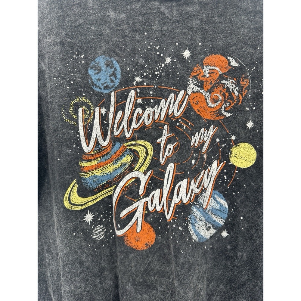 VTG Y2K Anthropologie Top XL Caution to the Wind Tee Acid Wash Retro Galaxy Star - Picture 3 of 7